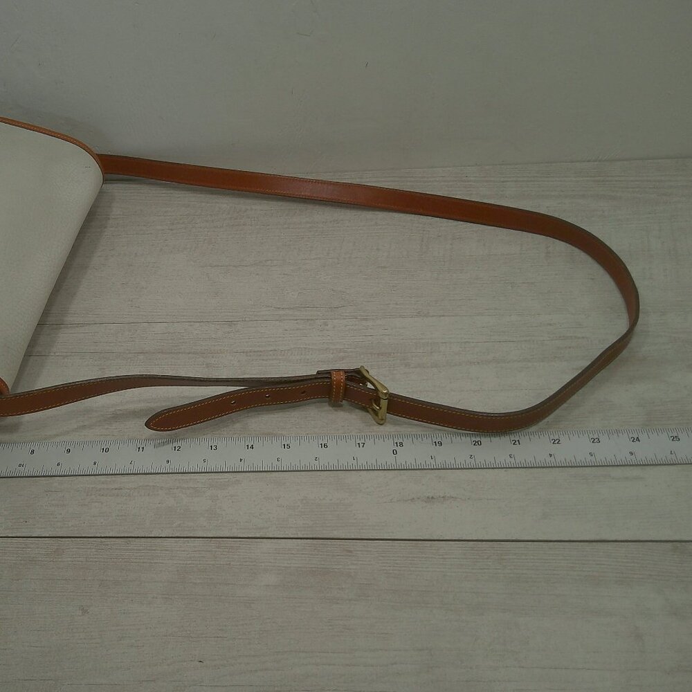 Vintage Dooney & Bourke Cavalry/Saddle Crossbody Bag Bone Leather Bag Pocketbook - Picture 9 of 14